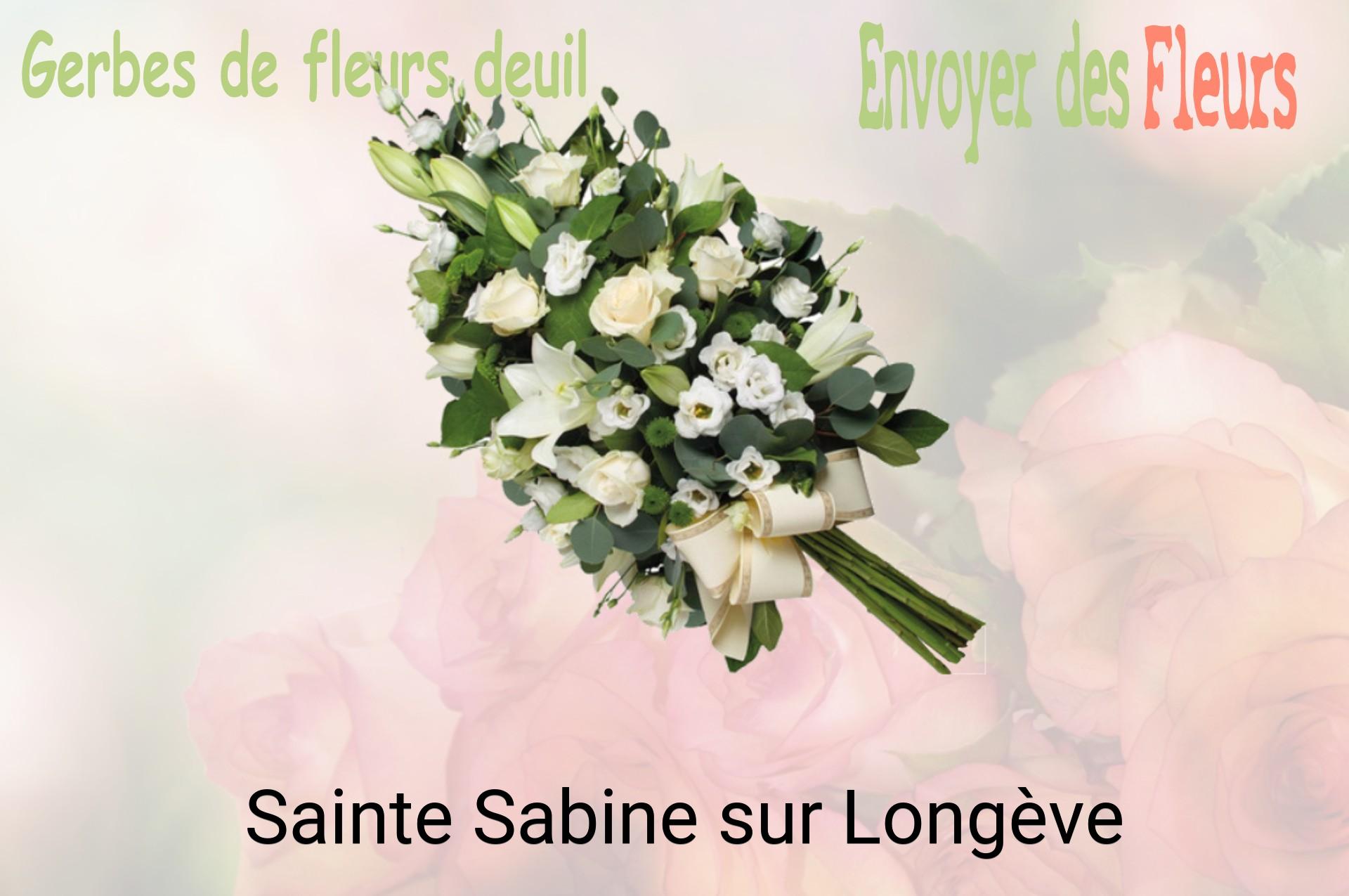 Gerbe de fleurs de deuil livrée à Sainte-Sabine-sur-Longève